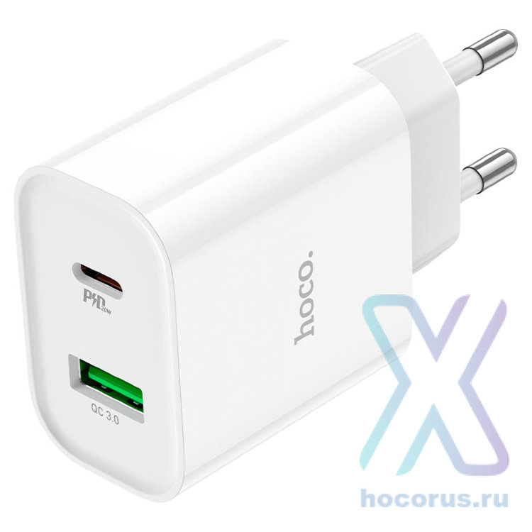 СЗУ HOCO C80A Plus PD20W+QC3.0 White оптом