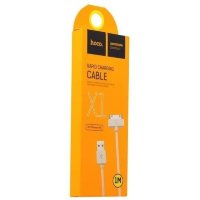 Кабель для iPhone 4/iPad HOCO X1 силиконовый White