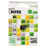 8 Gb microSD MIREX Class 10 без адаптера