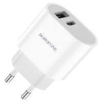 Зарядное устройство Borofone BA62A Wiseacre dual port (1C1A) charger(EU)