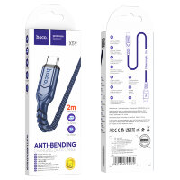 Кабель USB HOCO X59 Victory, USB - Type-C, 3A, 2 м, синий 6931474794130 (МСК)