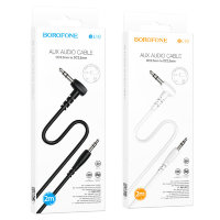 Аудио-кабель BOROFONE BL10, AUX, Jack 3,5 - Jack 3,5, 2 м, черный 6974443382181 (МСК)