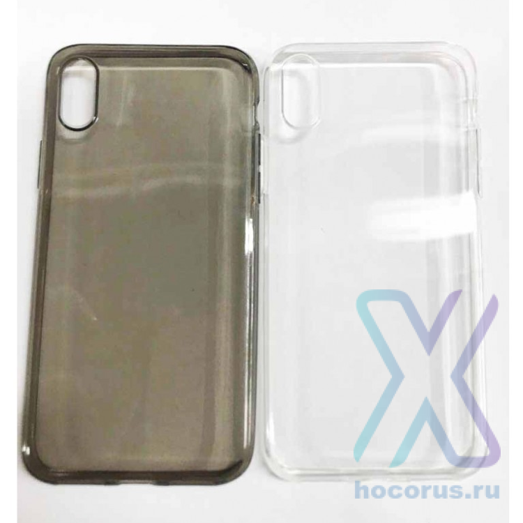 Накладка iPhone 11 прозрачно-черный силиконовая Brauffen тонкая (отверстие для камеры под размер камеры) 00-00024452 (МСК) оптом