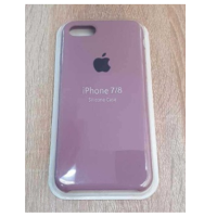 Silicone Case iPhone 7/8 розовато-лиловый Накладка силиконовая под оригинал "с логотипом" 00-00049214 (МСК)