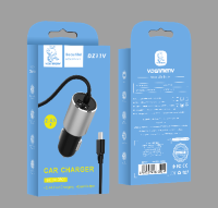 Автомобильное зарядное устройство VDENMENV (DENMEN) DZ11V - кабель Micro Black (мятая упаковка)