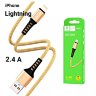 Кабель USB - lightning VDENMENV (DENMEN) D02L Gold оптом