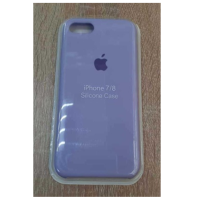Silicone Case iPhone 7/8 светло-фиолетовый Накладка силиконовая под оригинал "с логотипом" 00-00044686 (МСК)
