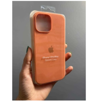 Silicone Case iPhone 13 морковный Накладка силиконовая под оригинал "с логотипом" закрытая 00-00047345 (МСК)