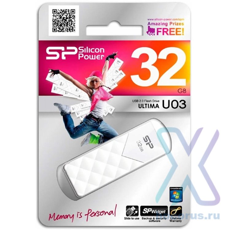 Флэш-накопитель 32 Gb Silicon Power Ultima U03 White оптом