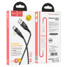 Кабель USB HOCO U93 Shadow, USB - Type-C, 2.4А, 1.2 м, черный, с индикатором 6931474732170 (МСК) оптом