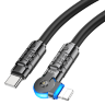 Кабель Type-C - lightning HOCO U118 PD 1 m силиконовый Black оптом