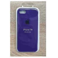 Silicone Case iPhone 7/8 фиолетовый Накладка силиконовая под оригинал "с логотипом" 00-00049212 (МСК)