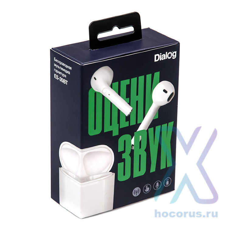 Bluetooth - гарнитура Dialog ES-35BT для мобильных устройств White оптом