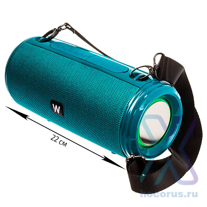 Колонка WALKER WSP-140, Bluetooth, 5Вт*2, бирюзовая оптом