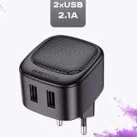 Зарядное устройство Borofone BAS21A Special dual-port charger(EU) black