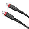 Кабель USB-C HOCO X59 Victory, Type-C - Type-C, 60W, 1 м, черный 6931474794147 (МСК) оптом