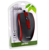 Мышь проводная  Perfeo PF-383-OP-B/RD Profil Black/Red