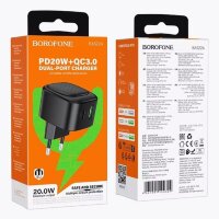 СЗУ Borofone BAS22A Fortune PD20W+QC3.0 charger(EU) black