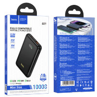 Портативный аккумулятор HOCO Q21 Great 22.5W+PD20W, 10000 мА⋅ч, черный, светодиодный дисплей 6942007611701 (МСК)