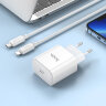 Зарядное устройство HOCO C76A Pro Majestic USB-C + Кабель Type-C/Lightning, PD30W, белый 6942007616317 (МСК) оптом