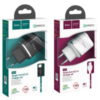 Зарядное устройство HOCO N3 Special USB + Кабель USB-Type-C, 3A, белый 6931474729392 (МСК)