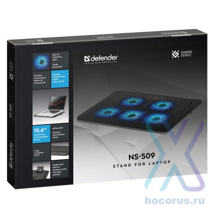 Подставка для ноутбука DEFENDER NS-509 15.6" 2USB 5 вентиляторов оптом
