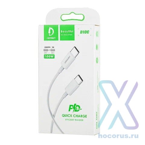 Кабель Type-C to Type-C VDENMENV (DENMEN) D10C White оптом