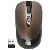 Мышь беспроводная  Defender Wave MM-995 бронза,4D,800-1600dpi,бесшумн