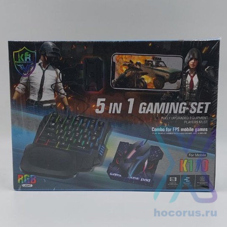 Игровой набор для телефона 5 в 1 Karler Bass k170 RGB оптом