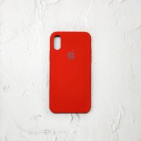 Silicone Case iPhone XR красный Накладка силиконовая под оригинал "с логотипом" 00-00044639 (МСК)