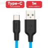 Кабель USB HOCO X21 Plus, USB - Type-C, 3A, 1 м, черный+синий 6931474711939 (МСК) оптом