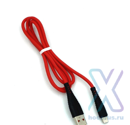 Кабель USB - lightning VDENMENV (DENMEN) D19L силиконовый Red оптом