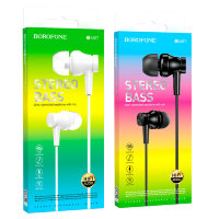 Проводные наушники BOROFONE BM67 Talent, Jack 3.5mm, 1.2 м, черный, контроллер с микрофоном 6974443382891 (МСК)