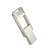 USB флеш-накопитель HOCO UD16 Smart rotating, USB 3.0, 128GB, жемчужный никель 6942007641630 (МСК)
