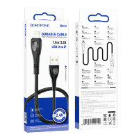 Кабель USB - lightning BOROFONE BX98 1 m силиконовый Black