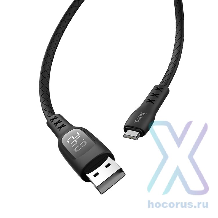 Кабель USB HOCO S6 Micro чёрный 6931474709738 (МСК) оптом