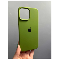 Silicone Case iPhone 13 хаки Накладка силиконовая под оригинал "с логотипом" закрытая 00-00043823 (МСК)