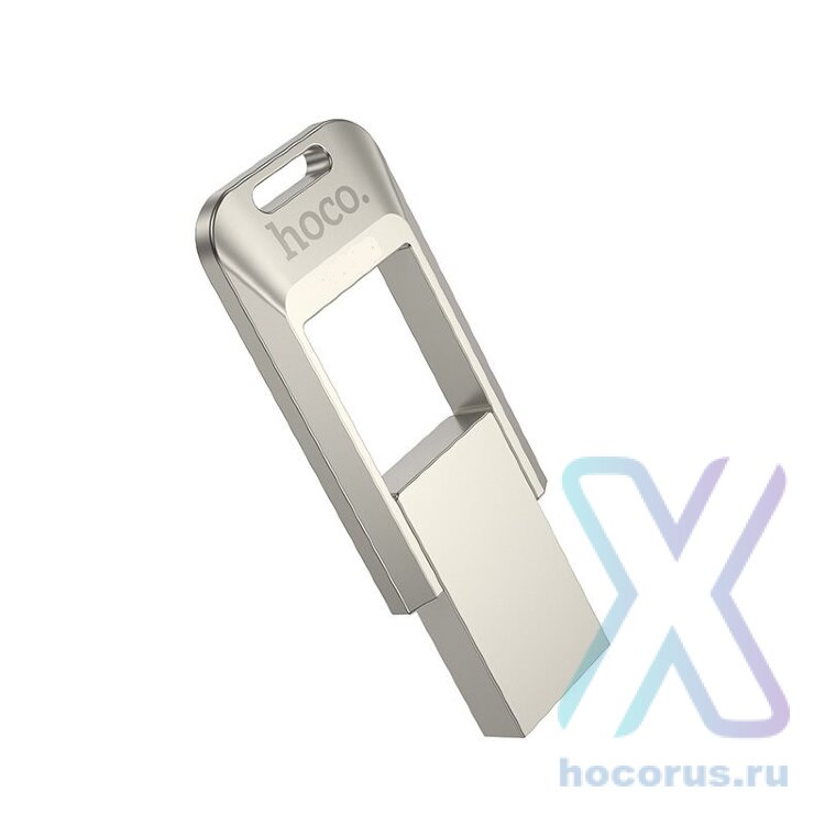 USB флеш-накопитель HOCO UD16 Smart rotating, USB 3.0, 16GB, жемчужный никель 6942007641609 (МСК) оптом