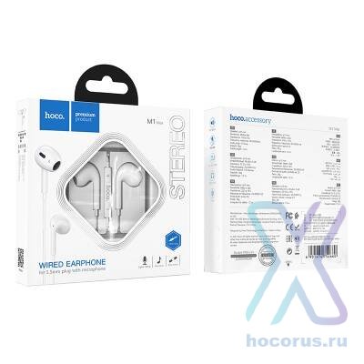 Гарнитура HOCO M1 Max crystal для мобильных устройств White (мятая упаковка) оптом