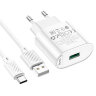 Зарядное устройство HOCO C109A Fighter single port QC3.0 charger set(Type-C)(EU) оптом