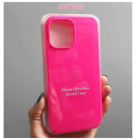 Silicone Case iPhone 13 ярко-малиновый Накладка силиконовая под оригинал "с логотипом" закрытая 00-00043817 (МСК)