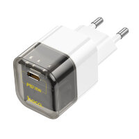 Зарядное устройство HOCO C125A Transparent tribute Type-C, 20W, черный 6931474798336 (МСК)