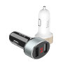 Автомобильное зарядное устройство HOCO Z26 high praise, 2*USB, 2.1A, 10.5 Вт, черный, дисплей 6957531076605 (МСК) оптом