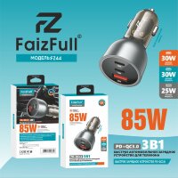 (МСК) АЗУ FaizFull FZ44 USB-С x2 30W, USB-A25W (85W) в коробке R54013