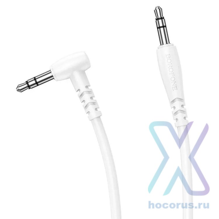 Кабель 3.5 Jack (M) - 3.5 Jack (M)  BOROFONE BL10 2m угловой White оптом