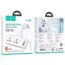 Фильтр сетевой Hoco AC12A USB-C+USB-A х3+Socket x2/ AC 250v 2500W DC 30W оптом
