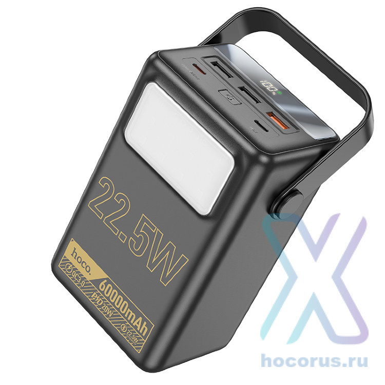 Портативный аккумулятор HOCO J110 Powerful, 60000 мА⋅ч, черный, индикатор 6931474795199 (МСК) оптом