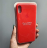 Silicone Case iPhone XS Max красный Накладка силиконовая под оригинал "с логотипом" 00-00013699 (МСК) оптом