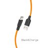Кабель USB HOCO X21 Plus, USB - Type-C, 3A, 1 м, черный+оранжевый 6931474711953 (МСК) оптом