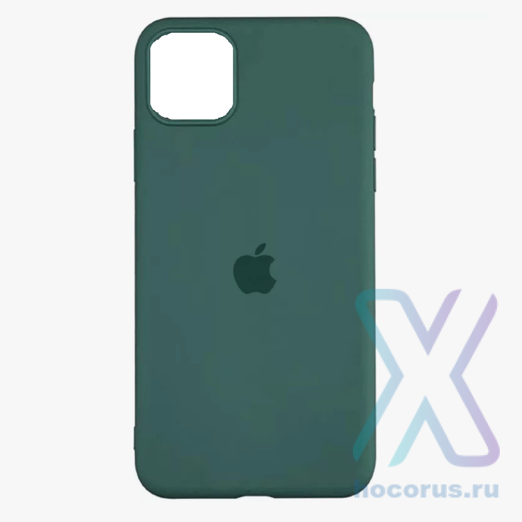 Silicone Case iPhone 11 Pro Max изумрудный Накладка силиконовая под оригинал "с логотипом" закрытая 00-00047250 (МСК) оптом